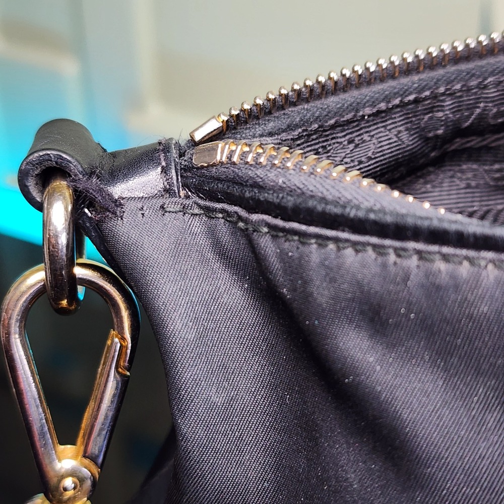 Prada Crossbody Bag Women Small Tessuto Nylon Gold Hardware Good - Picture 11 of 16
